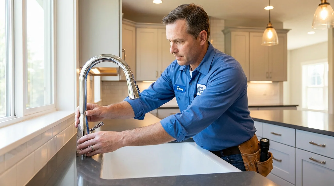 Kitchen faucet installation by Johns Plumbing LLC in Dearborn Heights